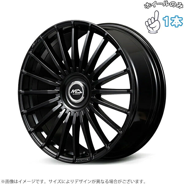MIDエクスクルーシブ 020F セミグロスブラック 1本。代表画像。穴数・サイズは商品仕様をご確認ください。