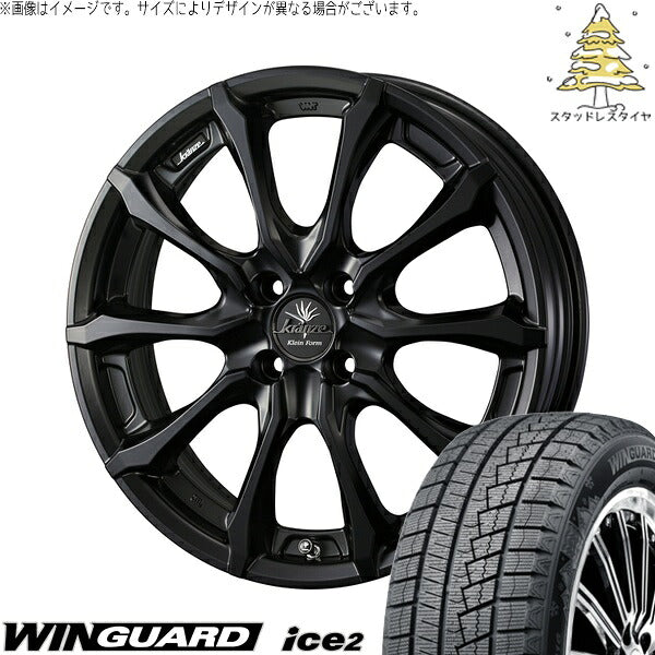 ネクセン ウィンガード アイス2 205/50R17 ＋ クレンツェ ヴェルサム 030EVO マットブラック 17インチ 7J +40 4H100P スタッドレス・ホイール4本セット。1枚目。