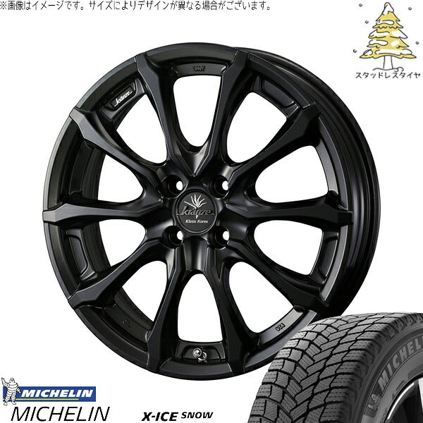 ミシュラン エックスアイス スノー 185/60R16 ＋ クレンツェ ヴェルサム 030EVO マットブラック 16インチ 6J +40 4H100P スタッドレス・ホイール4本セット。1枚目。