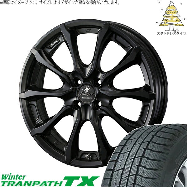 トーヨータイヤ ウィンタートランパス TX 215/65R16 ＋ クレンツェ ヴェルサム 030EVO マットブラック 16インチ 6.5J +40 4H100P スタッドレス・ホイール4本セット。1枚目。