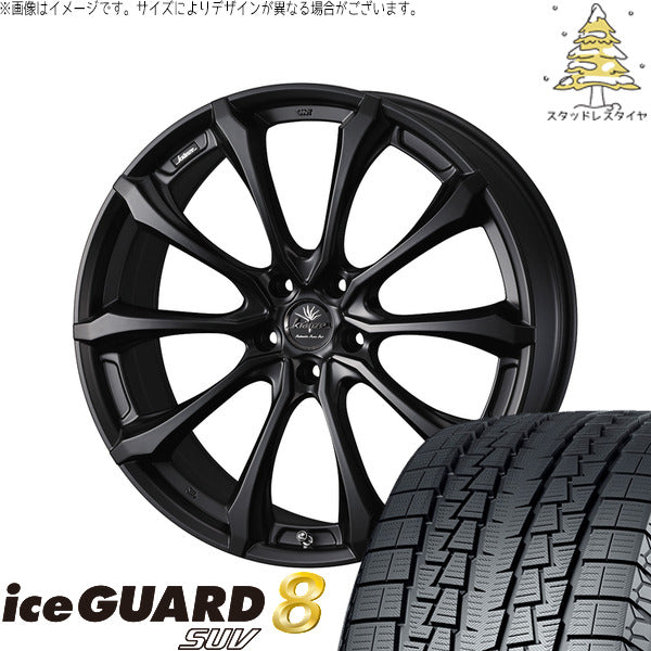 ヨコハマタイヤ アイスガード8 SUV 225/60R18 ＋ クレンツェ ヴェルサム 030EVO マットブラック 18インチ 7.5J +48 5H114.3P スタッドレス・ホイール4本セット。1枚目。