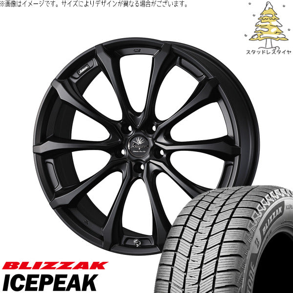ブリヂストン ブリザック ICEPEAK 235/60R18 ＋ クレンツェ ヴェルサム 030EVO マットブラック 18インチ 7.5J +38 5H114.3P スタッドレス・ホイール4本セット。1枚目。