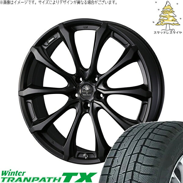 トーヨータイヤ ウィンタートランパス TX 215/50R18 ＋ クレンツェ ヴェルサム 030EVO マットブラック 18インチ 7.5J +48 5H114.3P スタッドレス・ホイール4本セット。1枚目。