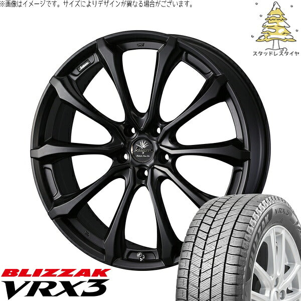 ブリヂストン ブリザック VRX3 225/55R19 ＋ クレンツェ ヴェルサム 030EVO マットブラック 19インチ 8J +40 5H120P スタッドレス・ホイール4本セット。1枚目。