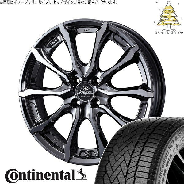 コンチネンタル ノースコンタクト NC7 215/65R16 ＋ クレンツェ ヴェルサム 030EVO SBP/ポリッシュ 16インチ 6.5J +40 4H100P スタッドレス・ホイール4本セット。1枚目。