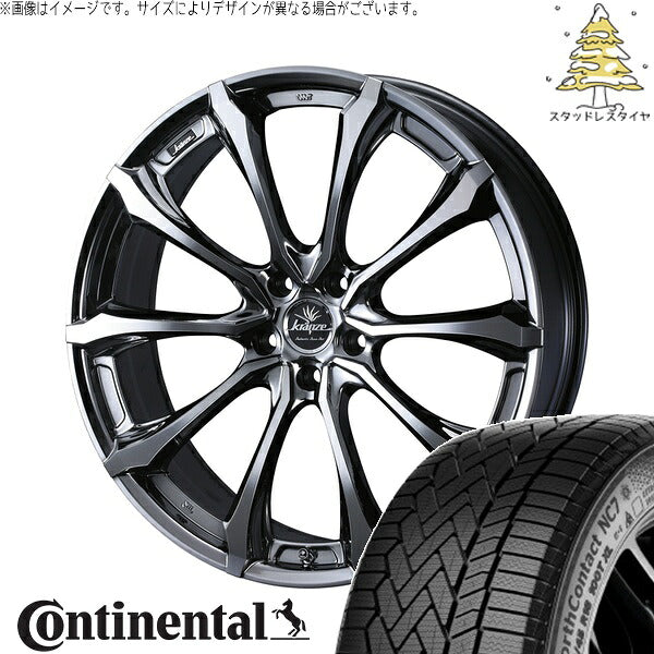 コンチネンタル ノースコンタクト NC7 225/50R18 ＋ クレンツェ ヴェルサム 030EVO SBP/ポリッシュ 18インチ 7.5J +48 5H114.3P スタッドレス・ホイール4本セット。1枚目。