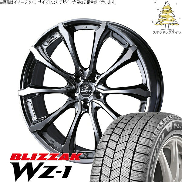 ブリヂストン ブリザック WZ-1 225/55R18 ＋ クレンツェ ヴェルサム 030EVO SBP/ポリッシュ 18インチ 7.5J +48 5H114.3P スタッドレス・ホイール4本セット。1枚目。