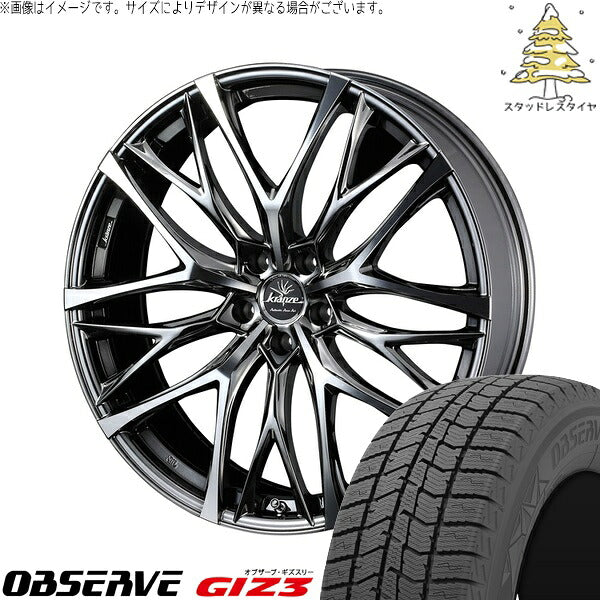 トーヨータイヤ オブザーブ GIZ3 215/45R18 ＋ クレンツェ ウィーバル 100EVO CL SBC/ポリッシュ 18インチ 7.5J +38 5H114.3P スタッドレス・ホイール4本セット。1枚目。