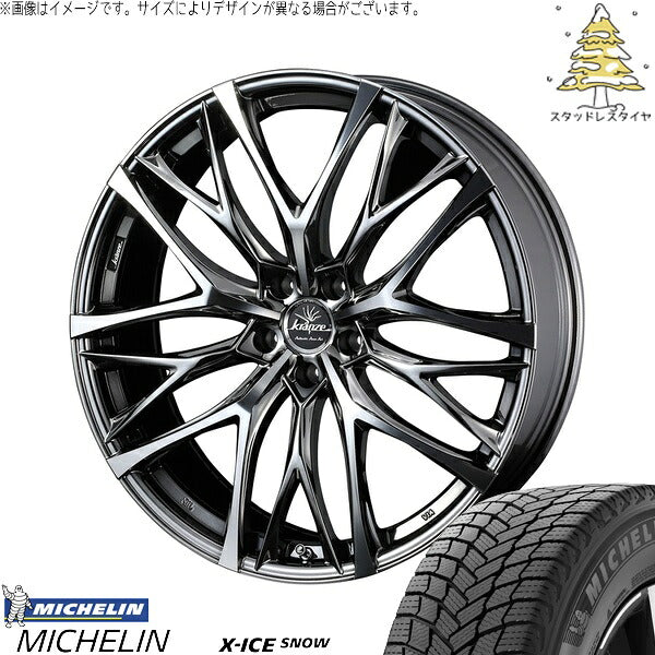 ミシュラン エックスアイス スノー 265/45R21 ＋ クレンツェ ウィーバル 100EVO SBC/ポリッシュ 21インチ 8.5J +35 5H114.3P スタッドレス・ホイール4本セット。1枚目。