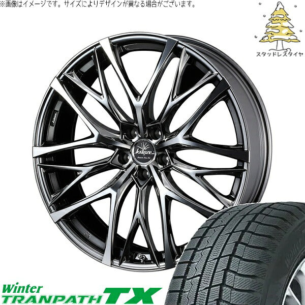 トーヨータイヤ ウィンタートランパス TX 215/50R18 ＋ クレンツェ ウィーバル 100EVO CL SBC/ポリッシュ 18インチ 7.5J +48 5H114.3P スタッドレス・ホイール4本セット。1枚目。