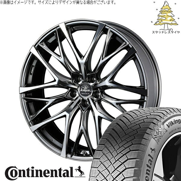 コンチネンタル バイキングコンタクト8 235/60R18 ＋ クレンツェ ウィーバル 100EVO CL SBC/ポリッシュ 18インチ 7.5J +38 5H114.3P スタッドレス・ホイール4本セット。1枚目。
