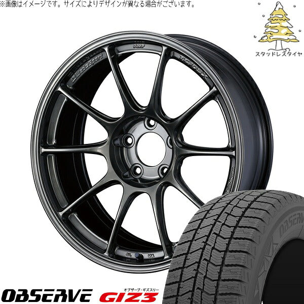 トーヨータイヤ オブザーブ GIZ3 225/45R18 ＋ ウェッズスポーツ TC-105X EJチタン 18インチ 8J +35 5H114.3P スタッドレス・ホイール4本セット。1枚目。