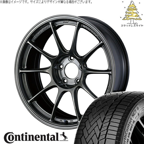 コンチネンタル ノースコンタクト NC7 225/50R17 ＋ ウェッズスポーツ TC-105X EJチタン 17インチ 7.5J +45 5H114.3P スタッドレス・ホイール4本セット。1枚目。
