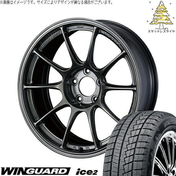 ネクセン ウィンガード アイス2 215/45R17 ＋ ウェッズスポーツ TC-105X EJチタン 17インチ 7.5J +45 5H114.3P スタッドレス・ホイール4本セット。1枚目。