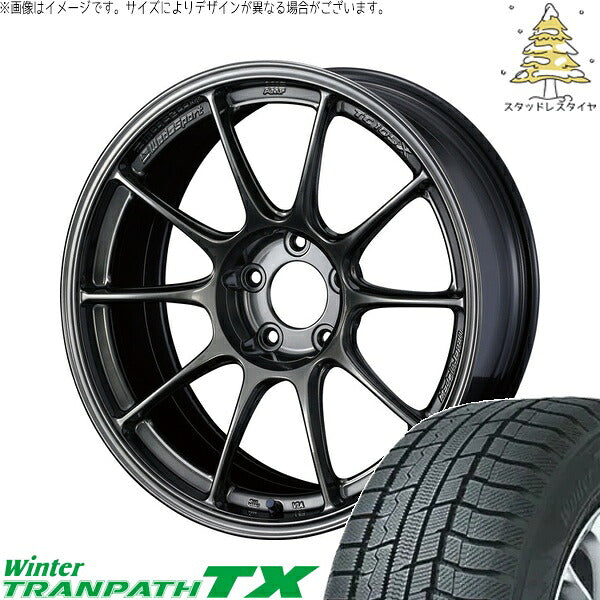 トーヨータイヤ ウィンタートランパス TX 205/60R16 ＋ ウェッズスポーツ TC-105X EJチタン 16インチ 7J +48 5H100P スタッドレス・ホイール4本セット。1枚目。