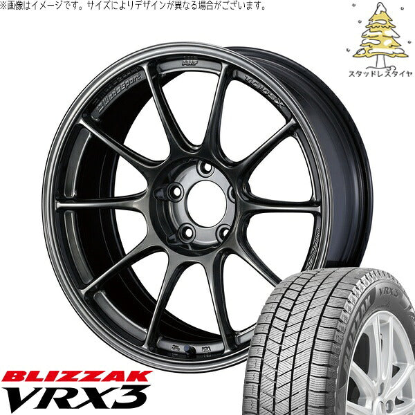 ブリヂストン ブリザック VRX3 225/40R18 ＋ ウェッズスポーツ TC-105X EJチタン 18インチ 8J +35 5H114.3P スタッドレス・ホイール4本セット。1枚目。