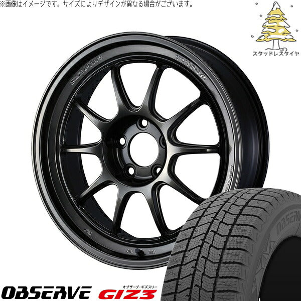 トーヨータイヤ オブザーブ GIZ3 245/40R18 ＋ ウェッズスポーツ TC-105X DSR EJチタン 18インチ 9J +45 5H114.3P スタッドレス・ホイール4本セット。1枚目。