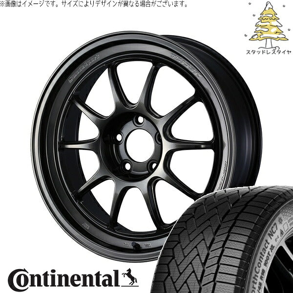 コンチネンタル ノースコンタクト NC7 245/40R18 ＋ ウェッズスポーツ TC-105X DSR EJチタン 18インチ 8.5J +32 5H114.3P スタッドレス・ホイール4本セット。1枚目。