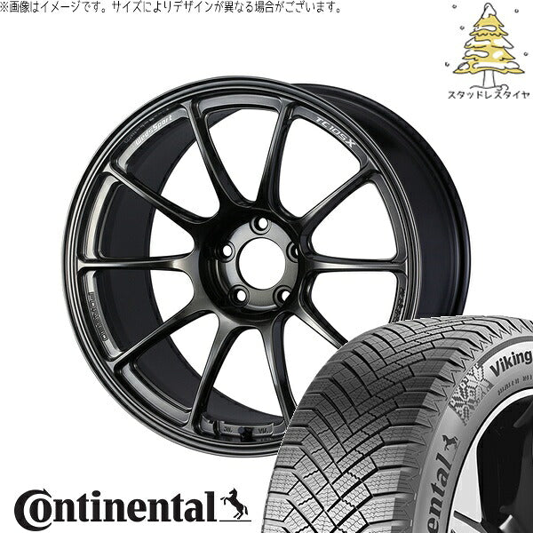コンチネンタル バイキングコンタクト8 245/40R19 ＋ ウェッズスポーツ TC-105X FORGED EJチタン 19インチ 8.5J +45 5H114.3P スタッドレス・ホイール4本セット。1枚目。