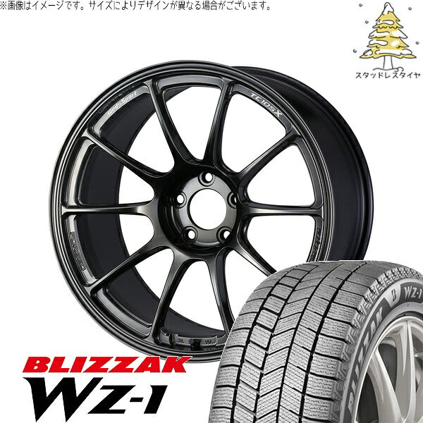 ブリヂストン ブリザック WZ-1 235/50R18 ＋ ウェッズスポーツ TC-105X FORGED EJチタン 18インチ 8.5J +43 5H114.3P スタッドレス・ホイール4本セット。1枚目。