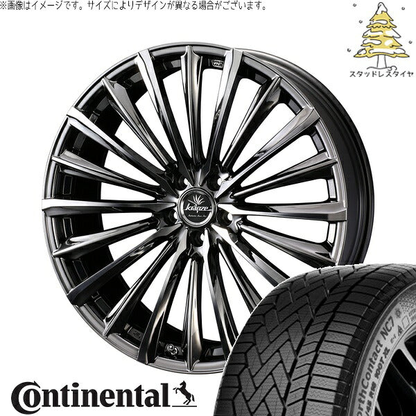 コンチネンタル ノースコンタクト NC7 225/50R18 ＋ クレンツェ ヴィルハーム 225EVO SBC/ポリッシュ 18インチ 7.5J +38 5H114.3P スタッドレス・ホイール4本セット。1枚目。