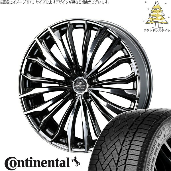 コンチネンタル ノースコンタクト NC7 225/45R18 ＋ クレンツェ フェルゼン 358EVO CL SBC/ポリッシュ 18インチ 7.5J +48 5H100P スタッドレス・ホイール4本セット。1枚目。
