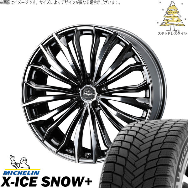 ミシュラン エックスアイス スノー+ 235/55R18 ＋ クレンツェ フェルゼン 358EVO SBC/ポリッシュ 18インチ 7.5J +38 5H114.3P スタッドレス・ホイール4本セット。1枚目。