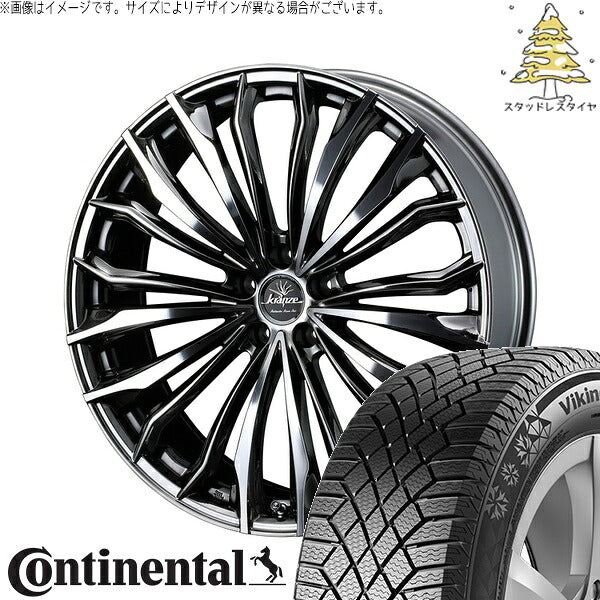 コンチネンタル バイキングコンタクト7 235/60R18 ＋ クレンツェ フェルゼン 358EVO CL SBC/ポリッシュ 18インチ 7.5J +38 5H114.3P スタッドレス・ホイール4本セット。1枚目。