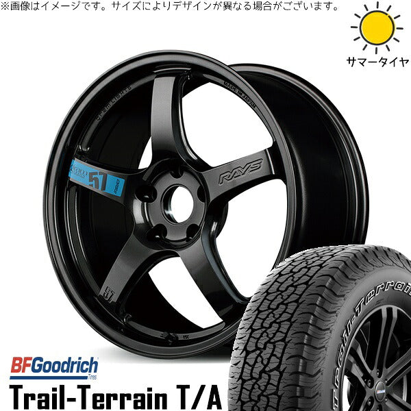 BFグッドリッチ トレイルテレーン T/A 245/65R17 ＋ グラムライツ 57CR SPEC-M スーパーダークガンメタ 17インチ 7J +38 5H114.3P サマー・ホイール4本セット。1枚目。