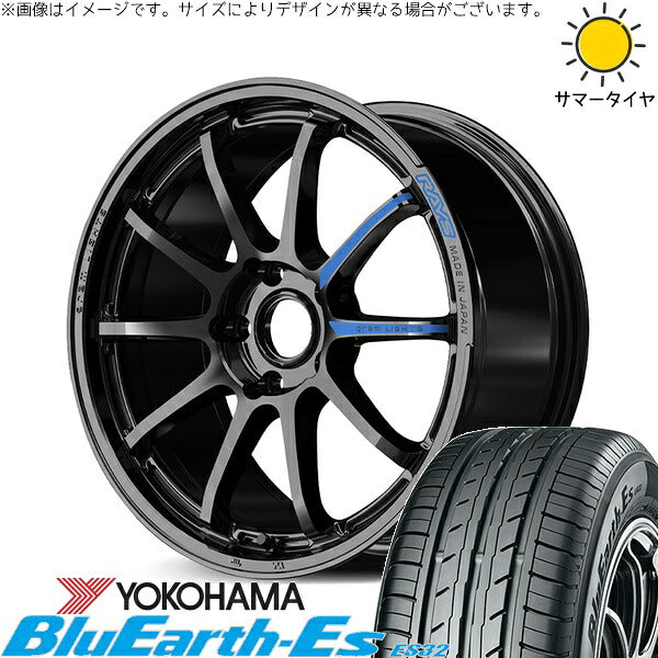 ヨコハマタイヤ ブルーアース ES32 225/60R17 ＋ グラムライツ 57NR SPEC-M グロッシーブラック 17インチ 7J +46 5H114.3P サマー・ホイール4本セット。1枚目。