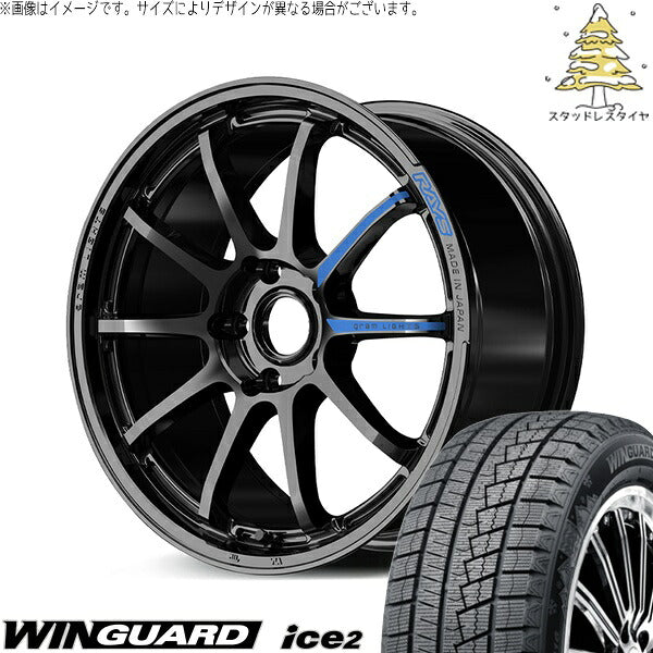 ネクセン ウィンガード アイス2 215/45R17 ＋ グラムライツ 57NR SPEC-M グロッシーブラック 17インチ 7J +46 5H114.3P スタッドレス・ホイール4本セット。1枚目。
