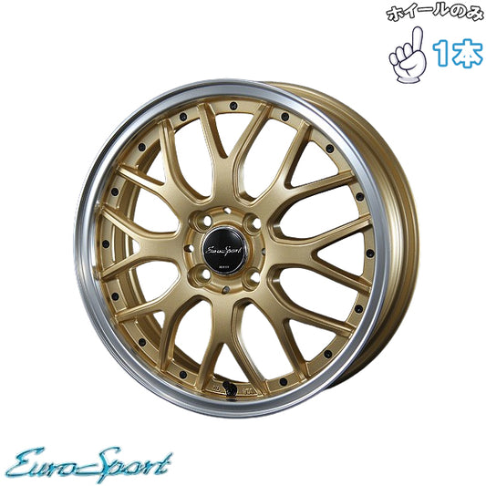 16インチ アルミホイール 4穴100 | ブレスト ユーロスポーツ タイプ815 セミグロスゴールド 6J 1本のみ 正規品