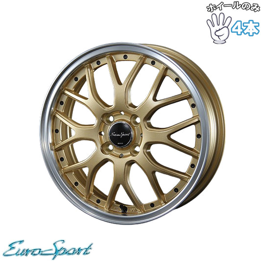 17インチ アルミホイール 4穴100 | ブレスト ユーロスポーツ タイプ815 セミグロスゴールド 7J 4本セット 正規品
