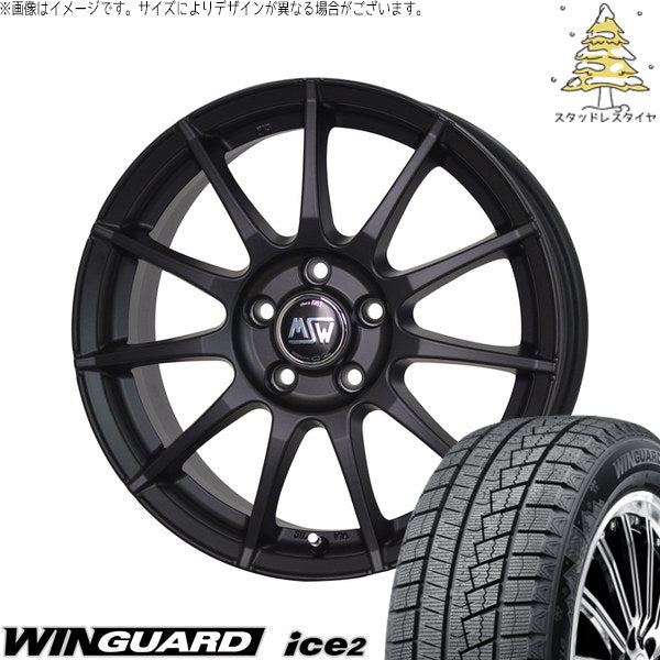 ネクセン ウィンガード アイス2 185/60R15 ＋ MSW 85-2 マットブラック 15インチ 6J +45 4H100P スタッドレス・ホイール4本セット。1枚目。