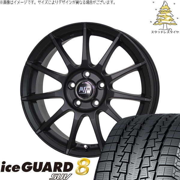 ヨコハマタイヤ アイスガード8 SUV 215/70R16 ＋ MSW 85-2 マットブラック 16インチ 6.5J +40 5H100P スタッドレス・ホイール4本セット。1枚目。