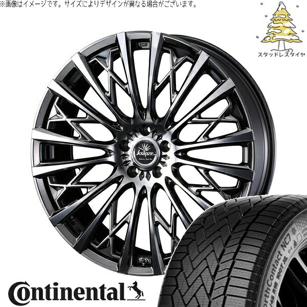 コンチネンタル ノースコンタクト NC7 225/60R18 ＋ クレンツェ シュリット 855EVO SBC/ポリッシュ 18インチ 7.5J +38 5H114.3P スタッドレス・ホイール4本セット。1枚目。