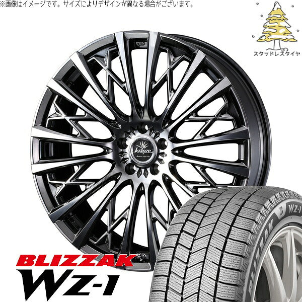 ブリヂストン ブリザック WZ-1 225/60R18 ＋ クレンツェ シュリット 855EVO SBC/ポリッシュ 18インチ 7.5J +55 5H114.3P スタッドレス・ホイール4本セット。1枚目。