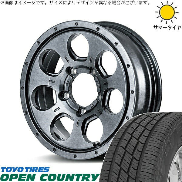 トーヨータイヤ オープンカントリー H/T2 215/70R16 ＋ MIDホイール マッドエージェント メタリックグレー 16インチ 5.5J +22 5H139.7P サマー・ホイール4本セット。1枚目。