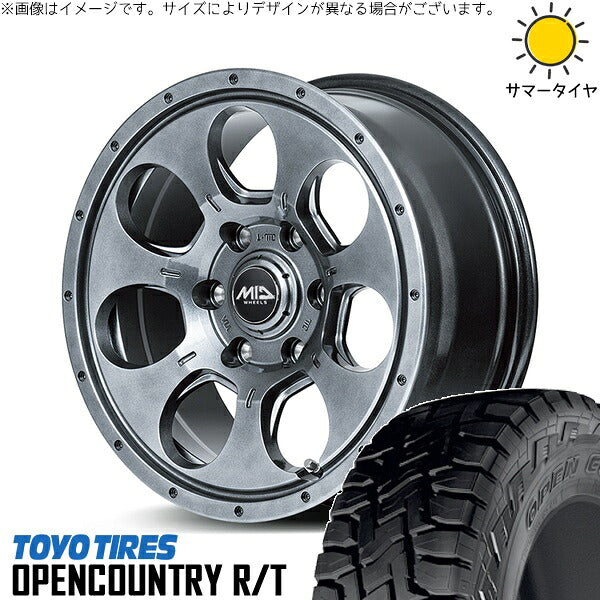 トーヨータイヤ オープンカントリー R/T 195/80R15 ＋ MIDホイール マッドエージェント メタリックグレー 15インチ 6J +33 6H139.7P サマー・ホイール4本セット。1枚目。