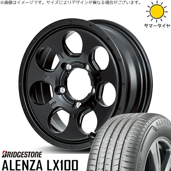 ブリヂストン アレンザ LX100 (ALENZA LX100) 215/70R16 ＋ MIDホイール マッドエージェント セミグロスブラック 16インチ 5.5J +22 5H139.7P サマー・ホイール4本セット。1枚目。