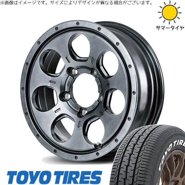 トーヨータイヤ H30 215/65R16 ＋ MIDホイール マッドエージェント メタリックグレー 16インチ 7J +40 5H114.3P サマー・ホイール4本セット。1枚目。