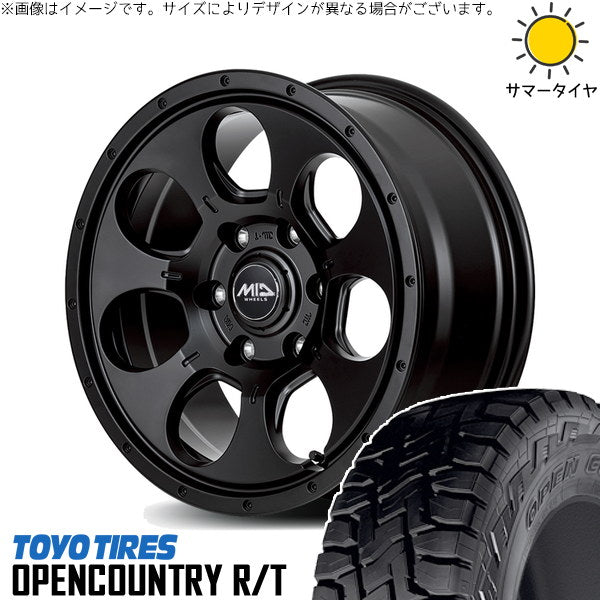 トーヨータイヤ オープンカントリー R/T 265/65R17 ＋ MIDホイール マッドエージェント セミグロスブラック 17インチ 7.5J +25 6H139.7P サマー・ホイール4本セット。1枚目。