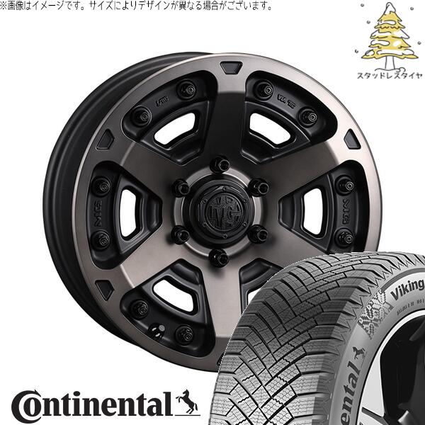 コンチネンタル バイキングコンタクト8 225/40R18 ＋ マーテルギア アーマー マットブラッククリア 18インチ 8J +35 5H114.3P スタッドレス・ホイール4本セット。1枚目。