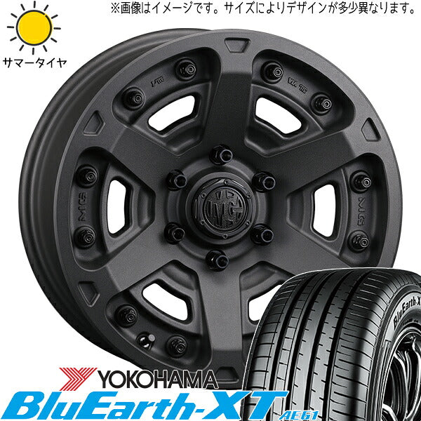 ヨコハマタイヤ ブルーアースXT AE61 195/65R16 ＋ マーテルギア アーマー ショットガンブラック 16インチ 7J +35 5H114.3P サマー・ホイール4本セット。1枚目。