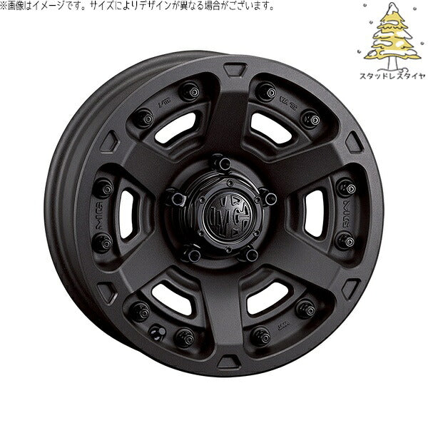輸入スタッドレスタイヤ（銘柄指定不可） 215/70R16 ＋ マーテルギア アーマー ショットガンブラック 16インチ 5.5J +20 5H139.7P ホイール4本セット。1枚目。