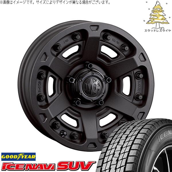 グッドイヤー アイスナビ SUV (ICENAVI SUV) 245/60R18 ＋ マーテルギア アーマー ショットガンブラック 18インチ 8J +35 5H114.3P スタッドレス・ホイール4本セット。1枚目。
