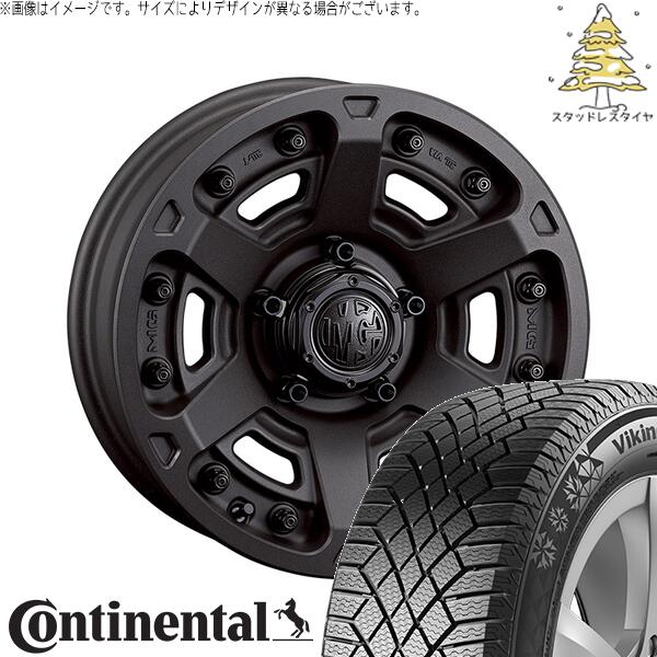 コンチネンタル バイキングコンタクト セブン (VikingContact7) 215/70R16 ＋ マーテルギア アーマー ショットガンブラック 16インチ 7.0J +35 5H114.3P スタッドレス・ホイール4本セット。1枚目。