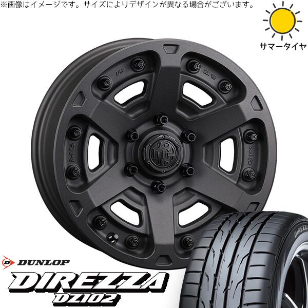 ダンロップ ディレッツァ DZ102 225/50R18 ＋ マーテルギア アーマー ショットガンブラック 18インチ 8J +35 5H114.3P サマー・ホイール4本セット。1枚目。