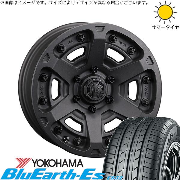 ヨコハマタイヤ ブルーアース ES32 225/40R18 ＋ マーテルギア アーマー ショットガンブラック 18インチ 8J +35 5H114.3P サマー・ホイール4本セット。1枚目。