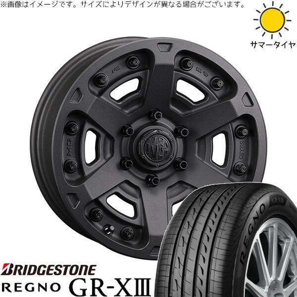 ブリヂストン レグノ GR-X3 RV 215/65R16 ＋ マーテルギア アーマー ショットガンブラック 16インチ 7J +35 5H114.3P サマー・ホイール4本セット。1枚目。